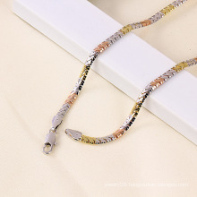 Tri-Color Gold Plated Necklace